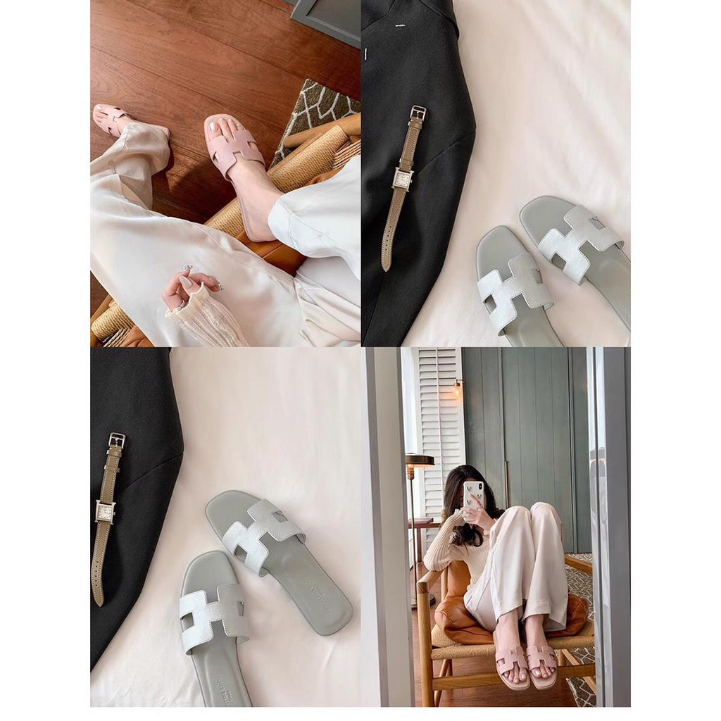 כפכפי עור בעיצוב קלאסי - מישל