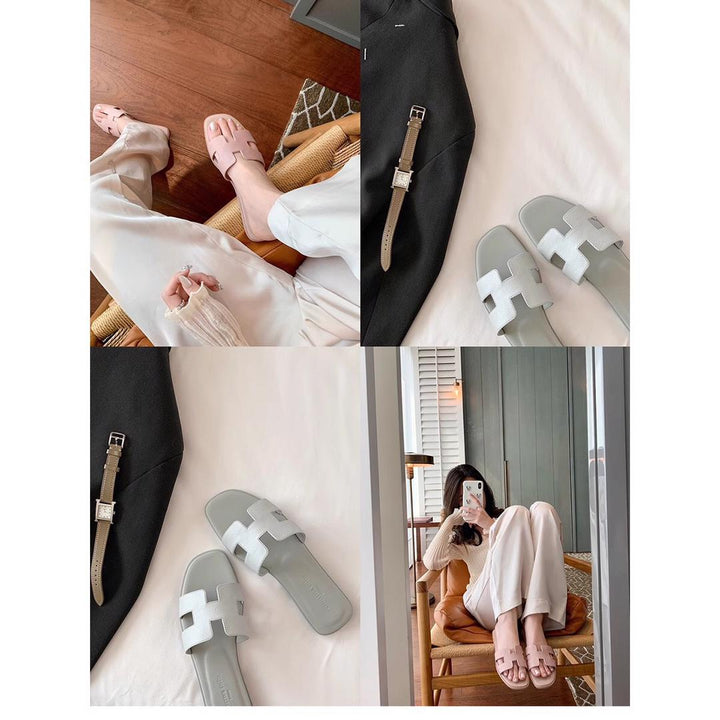 Classic leather flip-flops - Michelle