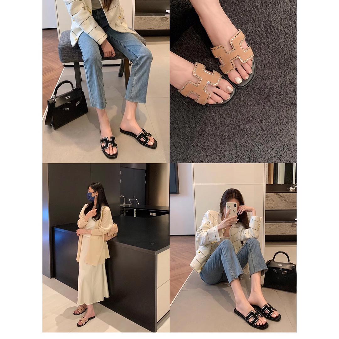 כפכפי עור בעיצוב קלאסי - מישל