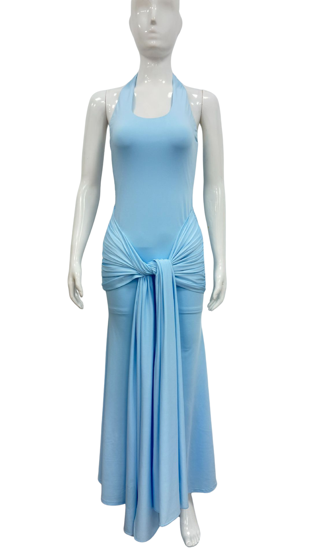 Open back lace maxi dress with a tie design - Lillian