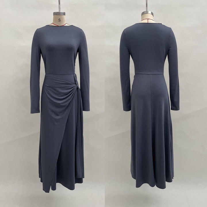 Maxi dress with gathers and ties - Nurit